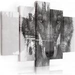 Tableaux design Feeby Frames blancs à motif loups modernes 