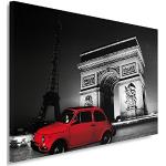 Tableaux sur toile Feeby Frames rouges Tour Eiffel 