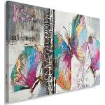 Tableaux design Feeby Frames multicolores à motif papillons modernes 