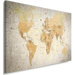 Tableaux sur toile en MDF imprimé carte du monde 