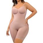 FeelinGirl Body Sculptant Femme Gainant Amincissante Invisible Gaine Ventre Plat Bas Du Dos Shapeware Bodysuit Beige-sans 3XL/4XL