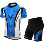Maillots de cyclisme bleus en polyester respirants Taille 3 XL look fashion pour homme 