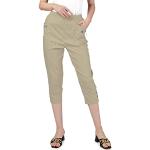 Pantacourts beiges en polycoton Taille 3 XL look fashion pour femme 