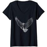 Femme Aigle chauve américain génial T-Shirt avec Col en V