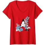 T-shirts rouges Alice au Pays des Merveilles Taille S classiques pour femme 