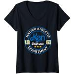 Femme Barbie - Ken Malibu Athletic Department Californie 1961 T-Shirt avec Col en V