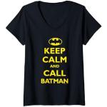 Batman Keep Calm T-Shirt avec Col en V