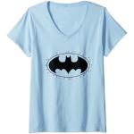 Femme Batman Logo With 4th Of July Stars T-Shirt avec Col en V