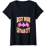 Femme Batman Mother's Day Best Mom in Gotham T-Shirt avec Col en V