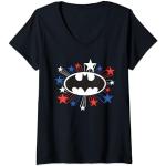 Femme Batman Shooting Stars For 4th Of July T-Shirt avec Col en V