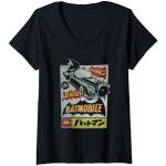 Batman Vintage Batmobile Ad T-Shirt avec Col en V