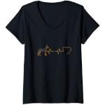 T-shirts noirs à motif chiens Taille S classiques pour femme 