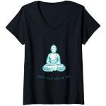 T-shirts noirs à motif Bouddha Taille S classiques pour femme 