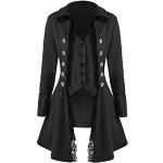 Manteaux gothiques noirs Taille XL steampunk pour femme 