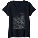 T-shirts noirs Hokusai Taille S look asiatique pour femme 