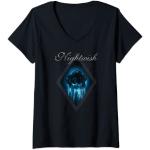 Femme Century Child (couverture d'album + logo Nightwish ) T-Shirt avec Col en V