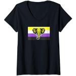 T-shirts noirs à motif éléphants Taille S classiques pour femme 