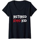 Femme Emo retraité Emo Kid Gothique Occulte Retired Emo Kid T-Shirt avec Col en V