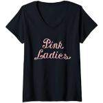 Grease Pink Ladies Font T-Shirt avec Col en V