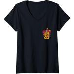 T-shirts noirs à manches courtes Harry Potter Gryffondor à manches courtes Taille S classiques pour femme 