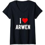 Femme J'aime Arwen T-Shirt avec Col en V