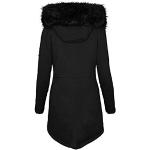 Doudounes longues noires imperméables coupe-vents à capuche sans manches Taille XL plus size look fashion pour femme 