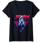 Marvel X-Men Storm 80's Retro Triangle Gradient T-Shirt avec Col en V