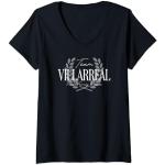 Femme Membre de la famille fier de l'équipe Villareal T-Shirt avec Col en V