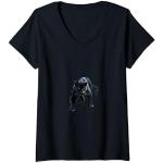 Femme Midnight Panther : Le chasseur silencieux de la jungle T-Shirt avec Col en V