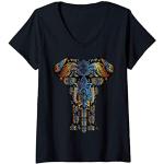 T-shirts noirs à motif éléphants à manches courtes Nirvana à manches courtes Taille S look fashion pour femme 