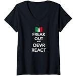 Femme Nous sommes italiens, drapeau de l'Italie, sarcastique « Keep Calm » sarcasme T-Shirt avec Col en V
