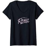 Femme Oscar Wilde Quote, Womens, Every Woman is a Rebel T-Shirt avec Col en V
