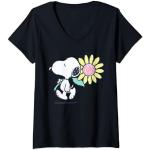 T-shirts noirs Snoopy Taille S classiques pour femme 
