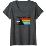T-shirts gris à manches courtes Pink Floyd à manches courtes Taille S classiques pour femme 