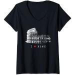 T-shirts I love noirs à motif Colisée Taille S look urbain pour femme 