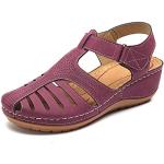 Sandales à talons violettes à paillettes avec un talon entre 5 et 7cm plus size look sexy pour femme 