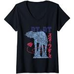 Femme Star Wars AtAt Kanji T-Shirt avec Col en V