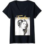 T-shirts noirs à manches courtes Star Wars Princesse Leia à manches courtes Taille S classiques pour femme 