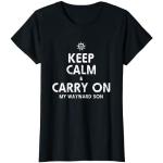 T-shirts noirs Meme / Theme Keep calm and carry on Taille S classiques pour femme 