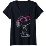 T-shirts noirs Snoopy Taille S look fashion pour femme 