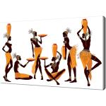 Tableaux design marron en bois à motif Afrique modernes 