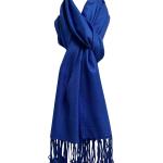 Écharpes en soie de demoiselle d'honneur bleues à franges pour femme 
