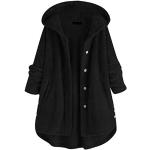 Manteaux de grossesse noirs à capuche à manches longues Taille 4 XL plus size look fashion pour femme 