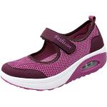 Chaussures de fitness roses en caoutchouc imperméables à élastiques Pointure 38 look casual pour femme 