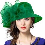 Chapeaux cloches verts en polyester Tailles uniques look fashion pour femme 