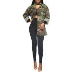 Vestes vintage kaki camouflage Taille S look militaire pour femme 