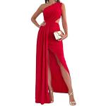 Robes plissées de demoiselle d'honneur rouges sans manches Taille L look fashion pour femme 