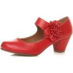 Chaussures Ajvani rouges en caoutchouc en cuir Pointure 41 avec un talon entre 5 et 7cm look fashion pour femme 