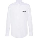 Chemises de créateur Fendi blanches en popeline à manches longues à manches longues classiques pour homme 