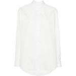 Chemises de créateur Fendi blanches en popeline à manches longues à manches longues Taille XL pour femme 